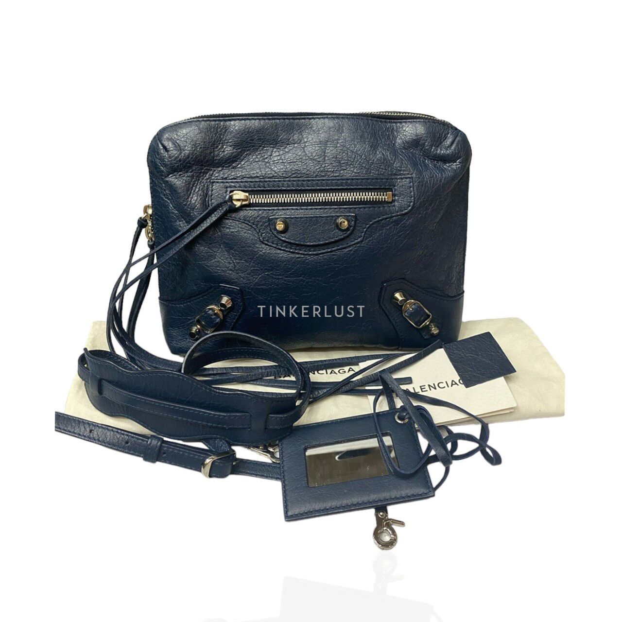 tas sling bag Balenciaga Reporter Navy 2016 SHW Sling Bag Tinkerlust